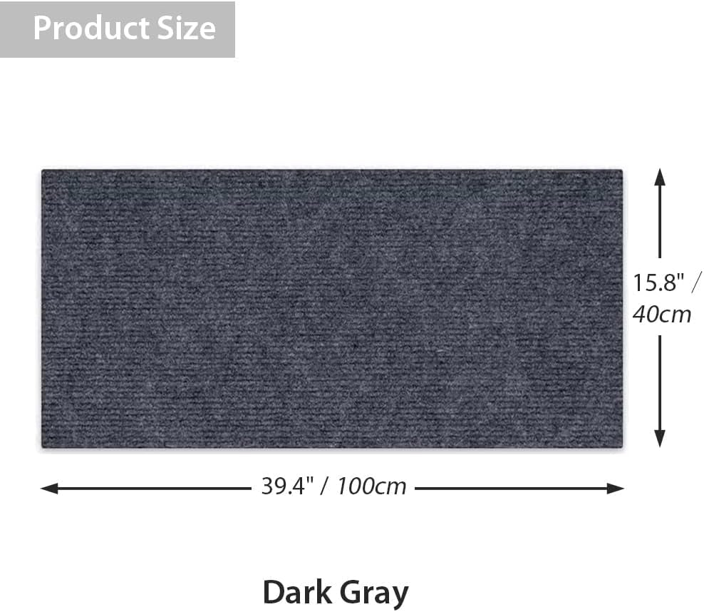 NATUYA Cat Scratcher Mat, 39.4"X15.8" Trimmable Cat Carpet Replacement for Cat Tree Shelves, Self-Adhesive Cat Couch Protector, Easy Use for Cat Wall Furniture and Scratcher Posts, Dark Gray