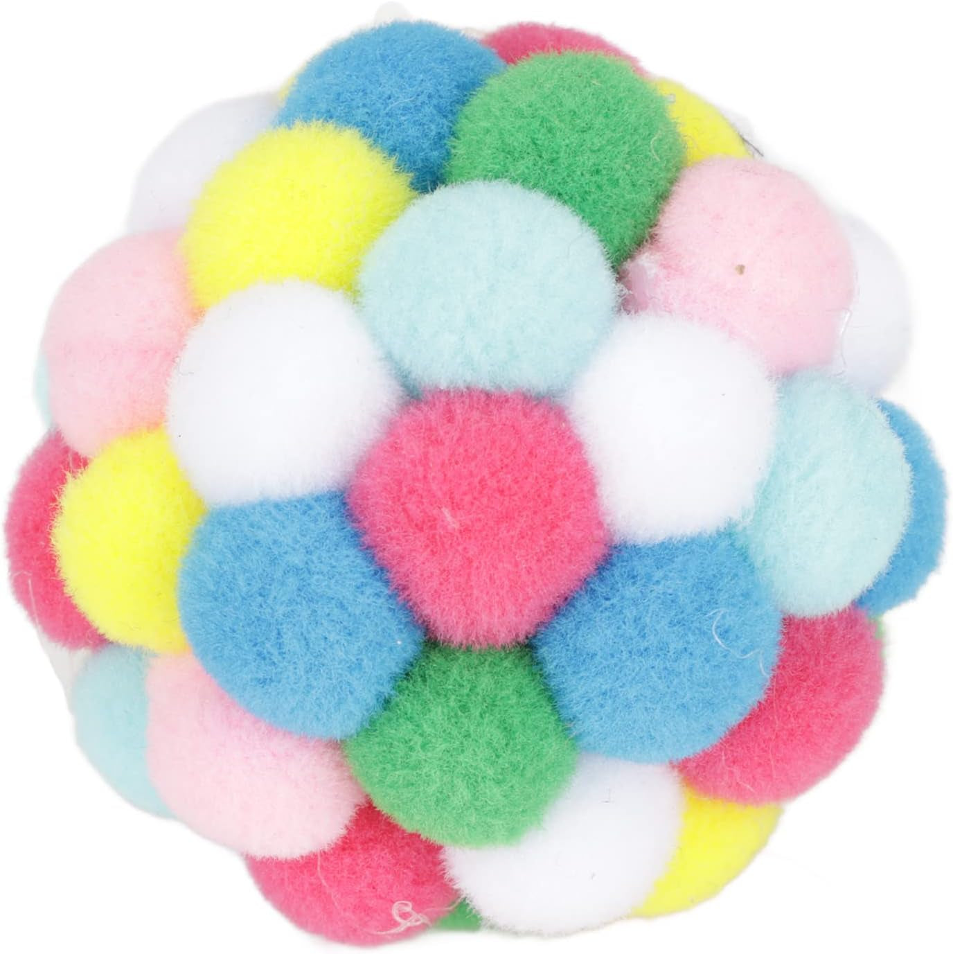 10Pcs Multi Colored Pet Cat Toys,Soft Plush Ball Cat Chase Balls Cat Toy Doing Exercise and Scratching Balls Toy for Cats Kittens