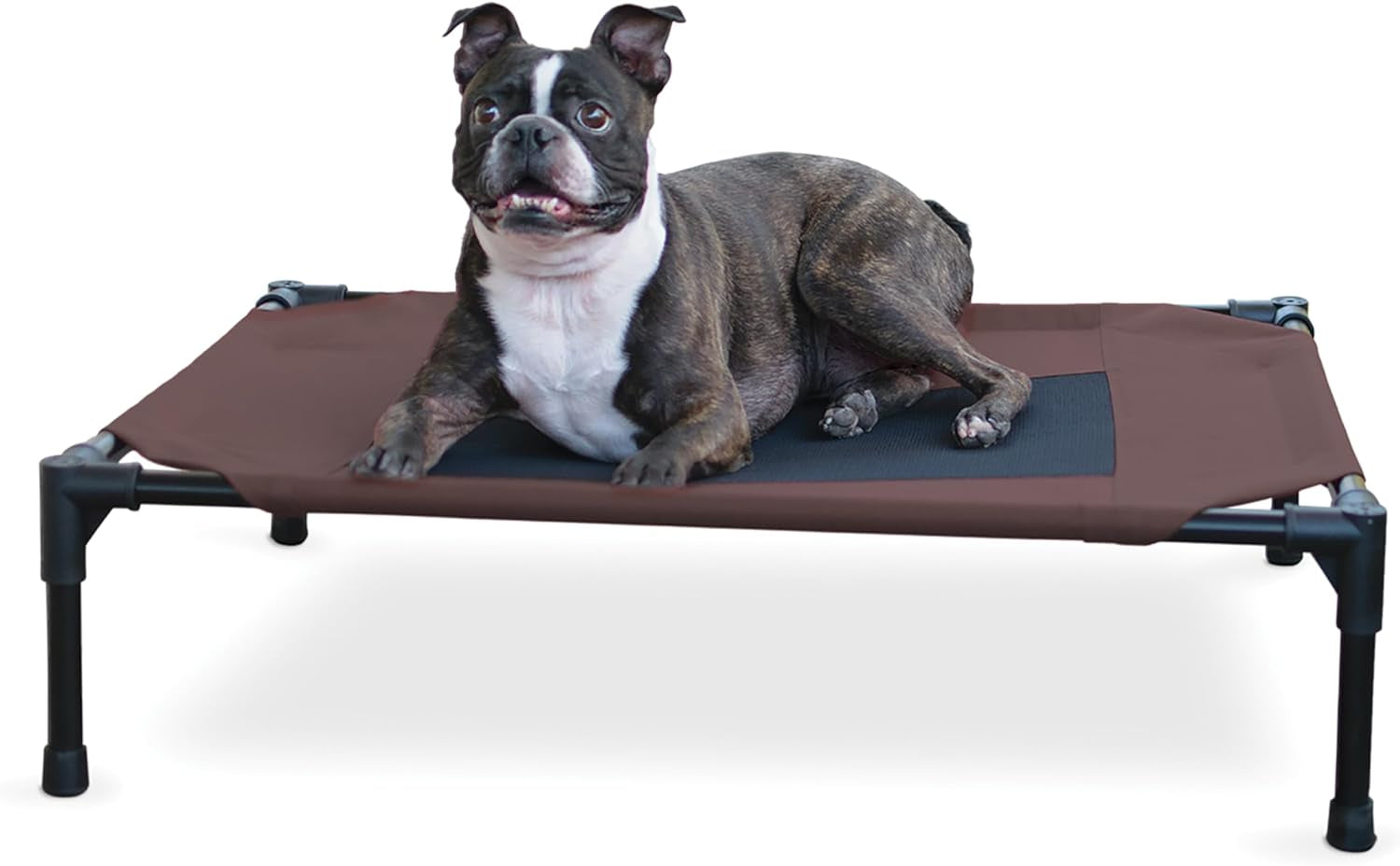 K&H Pet Products Dog Cots Beds for Large Dog- Elevated Outdoor Dog Cot Bed- Raised Dog Hammock Cooling Bed- Washable, Portable Dog Cot- Heavy Duty Durable Metal Frame, X-Large, Gray/Black Mesh