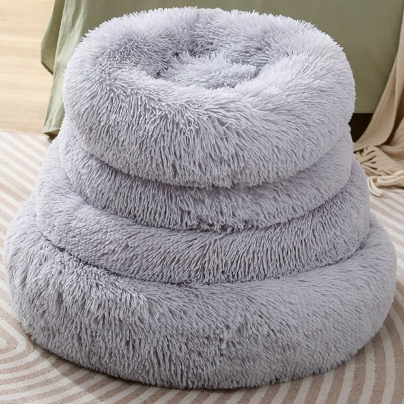 Dog Bed Cat Bed Dog Donut Bed Samll Dog Bed Pet Bed Dog Bed Donut Soft Puppy Pet Bed Kitten Bed Fluffy Friend Dog Bed for 3KG Pet