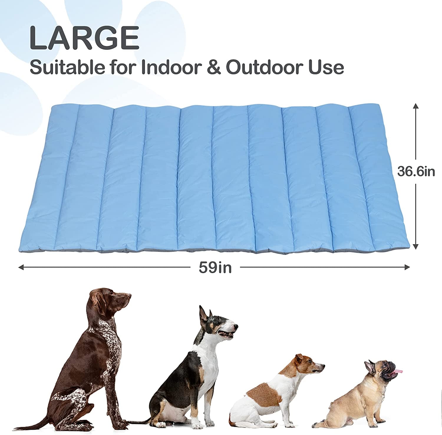 Heeyoo Outdoor Dog Bed, Water Proof Camping Dog Bed, Machine Washable and Easy Clean Travel Dog Bed, Foldable Pet Mat for Small, Medium, and Large Dog and Cat