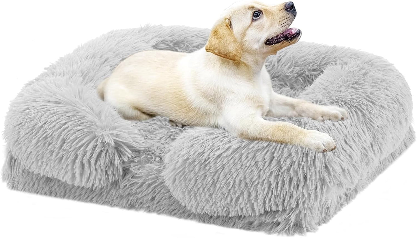 Large Dog Bed, Orthopedic Pet Bed Dog Bed for Medium Large Dogs, Anti-Slip Bottom and Egg-Crate Foam with Washable Removable Cover