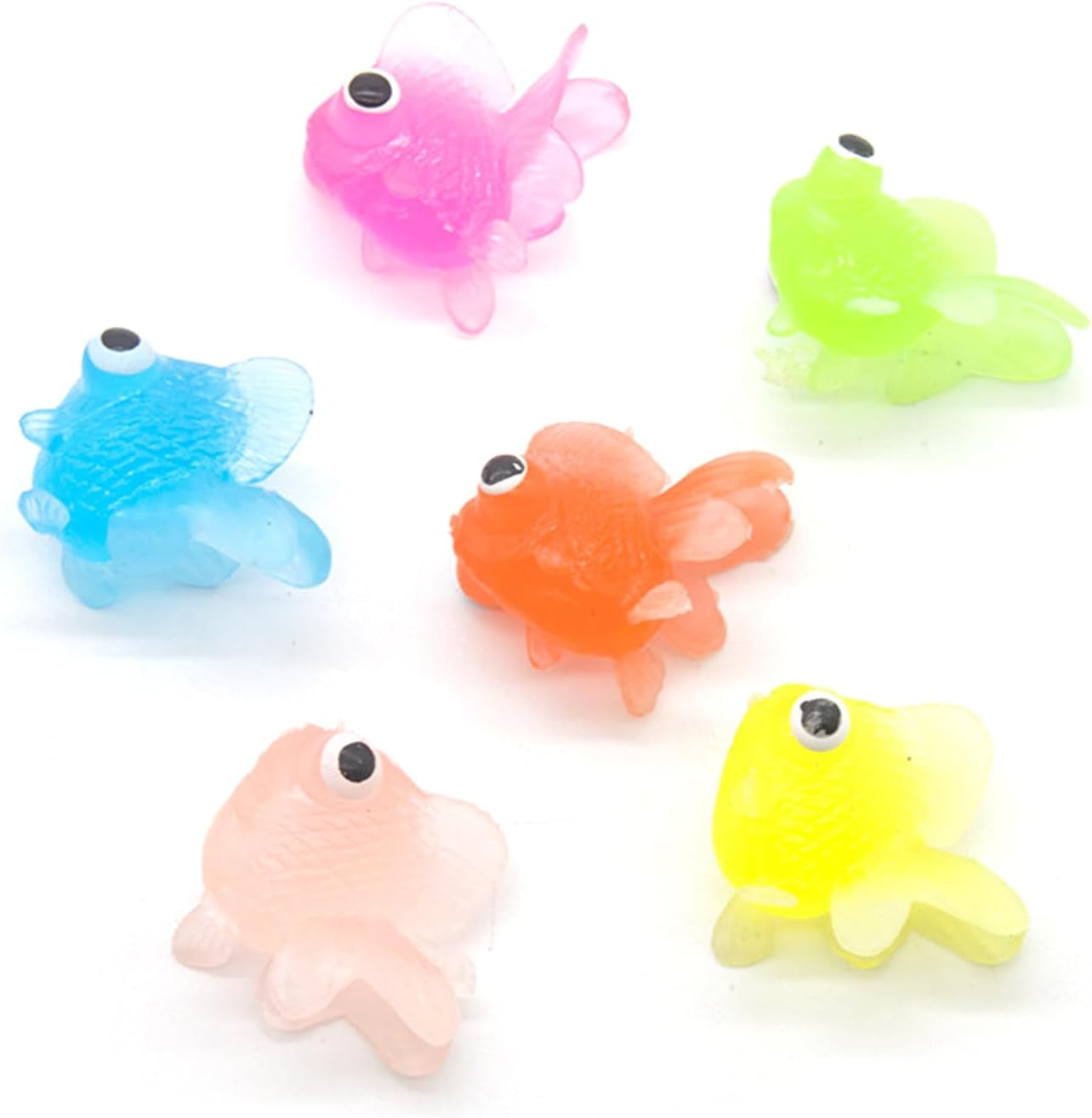 20Pcs Goldfish Pet Fish for Cat Toy Fish Swimming in Water Cats Drink More Mini Goldfishi Toy Novelty Waterproof Toy Toddler Swimming Toy