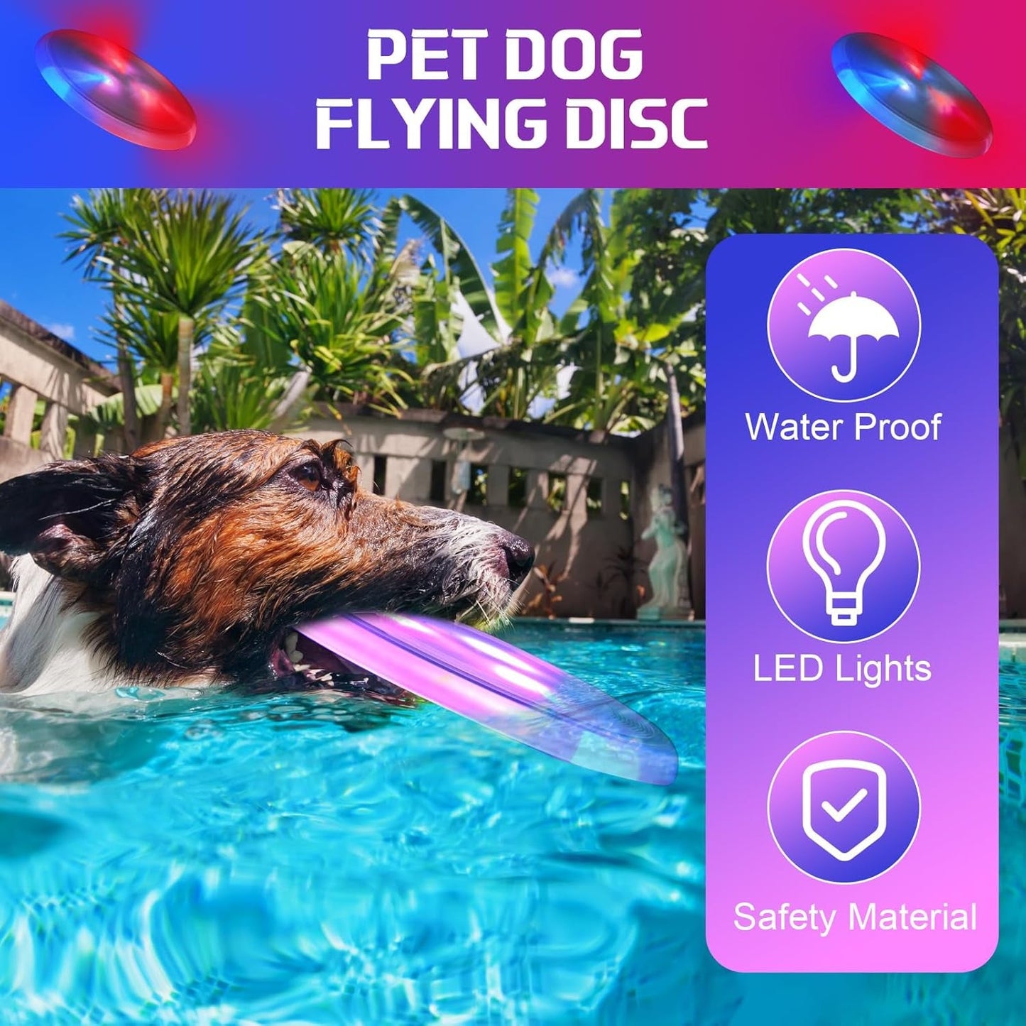 12 Pcs LED Flying Disc Dog Flying Disc Glow in the Dark Games Interactive Light up Yard Games for Pets Dogs Kids Teens Outdoors Activities