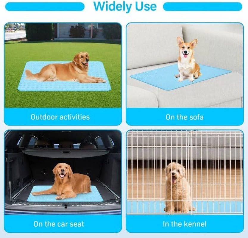 Cooling Mat for Dogs, Summer Cooling Pads Pet Cooling Mat Outdoor for Dogs Easy Carry Keep Your Pet Cool, Machine Washable (X-Large)