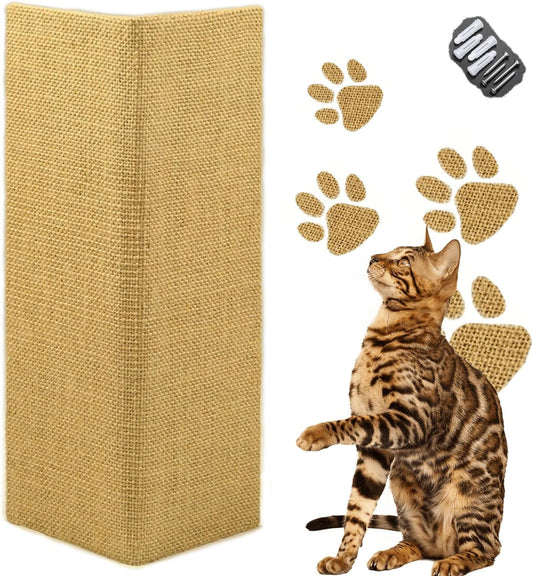 2Pcs Packing Foldable Cat Scratcher Board,Sofa Wall Corner Cat Scratching Pads, Horizontal Cats Scratcher Guards for Furniture Wall Cat Scratchers for Indoor Cats