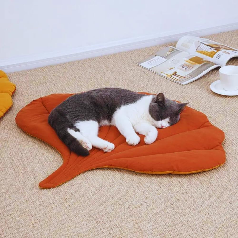 Cute Pet Fleece Blanket for Dogs & Cats - Leaf Shaped Design, Perfect for Sunbathing on Couches and Beds! Also Works as a Funny Squishmallow Dog Bed or Cozy Cat Bed