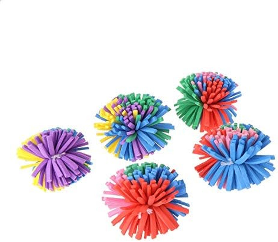 10PCS 1.6" Funny Colorful EVA Flower Ball Foam Cat Toy Ball Cat Kitten Catch/Chase/Play Ball, Random Color