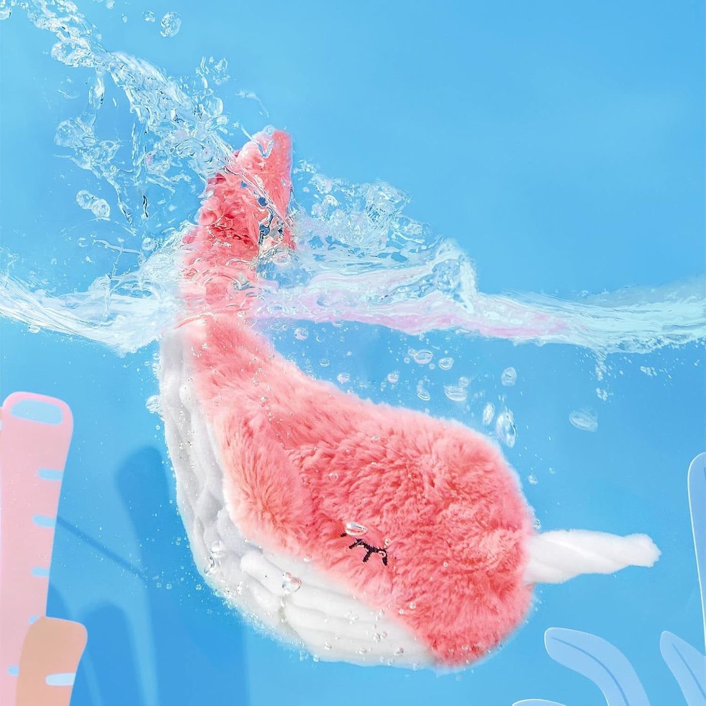 2022 Ocean Series Cat Toys,Plush Flopping Narwhal Cat Toy for Indoor Cats with Catnip Kitten Toys. (Narwhal)