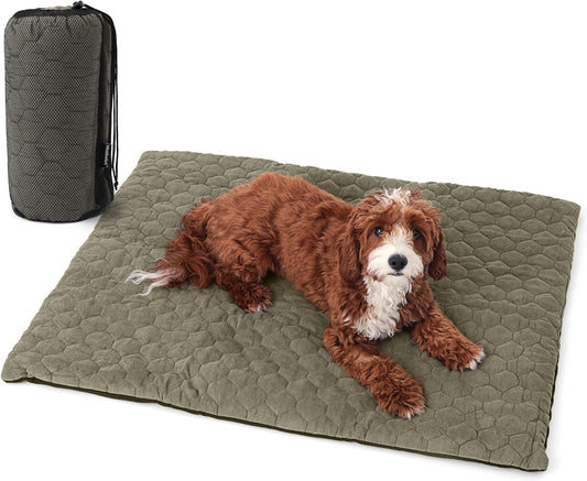 Meadowlark Outdoor Dog Bed (28X36X2 Inch) Water Repellent Bottom, Dog Mat, Pet Mat, Cat Mat, Lightweight, Portable, Easy to Carry, Washable Cover (Hunter Green)