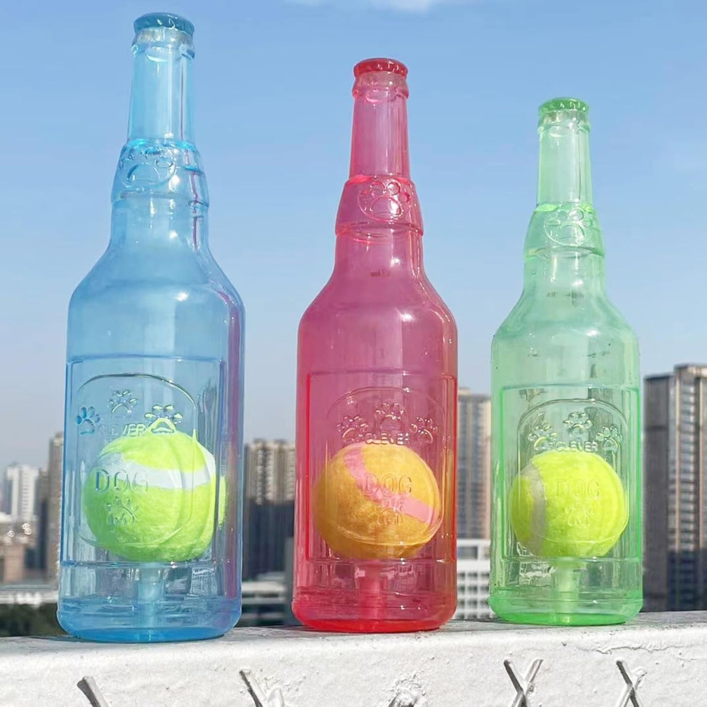 Crunchnplay Bottle Toy,Bottle Chew Toys for Dogs,Water Bottle Toys for Dogs,Dog Toy Water Bottle (Blue)