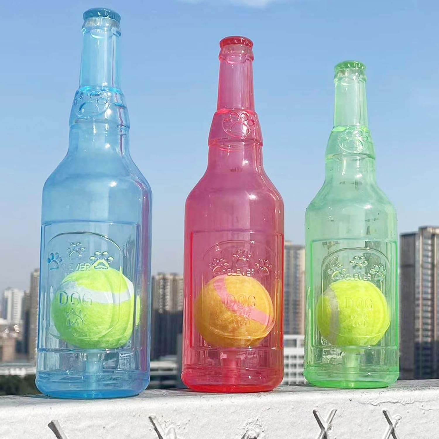 Crunchnplay Bottle Toy,Bottle Chew Toys for Dogs,Water Bottle Toys for Dogs,Dog Toy Water Bottle (Blue)