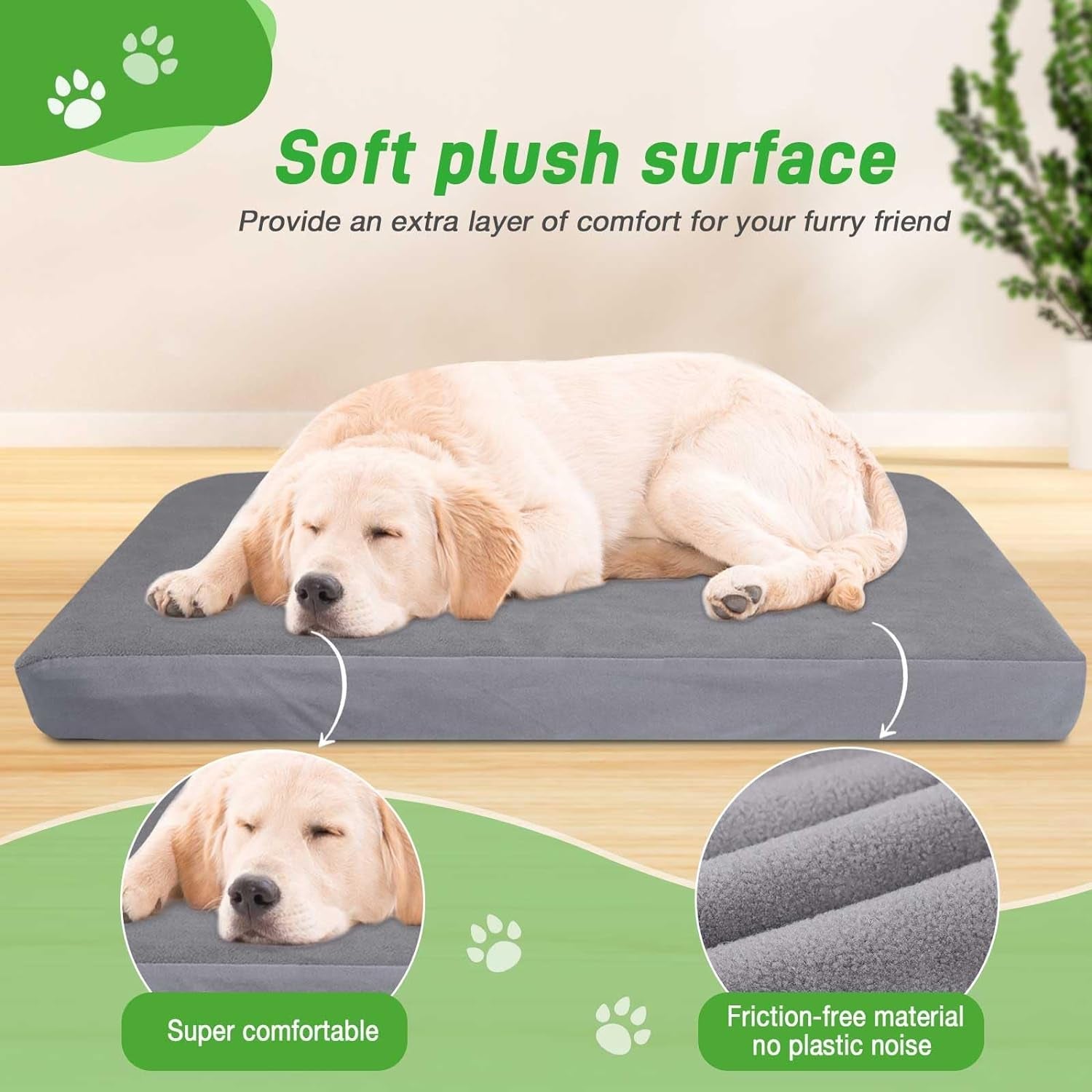 Dog Bed Covers Replacement Washable 100% Waterproof Soft Dog Bed Sheet 2 Pack 36" X 23" S