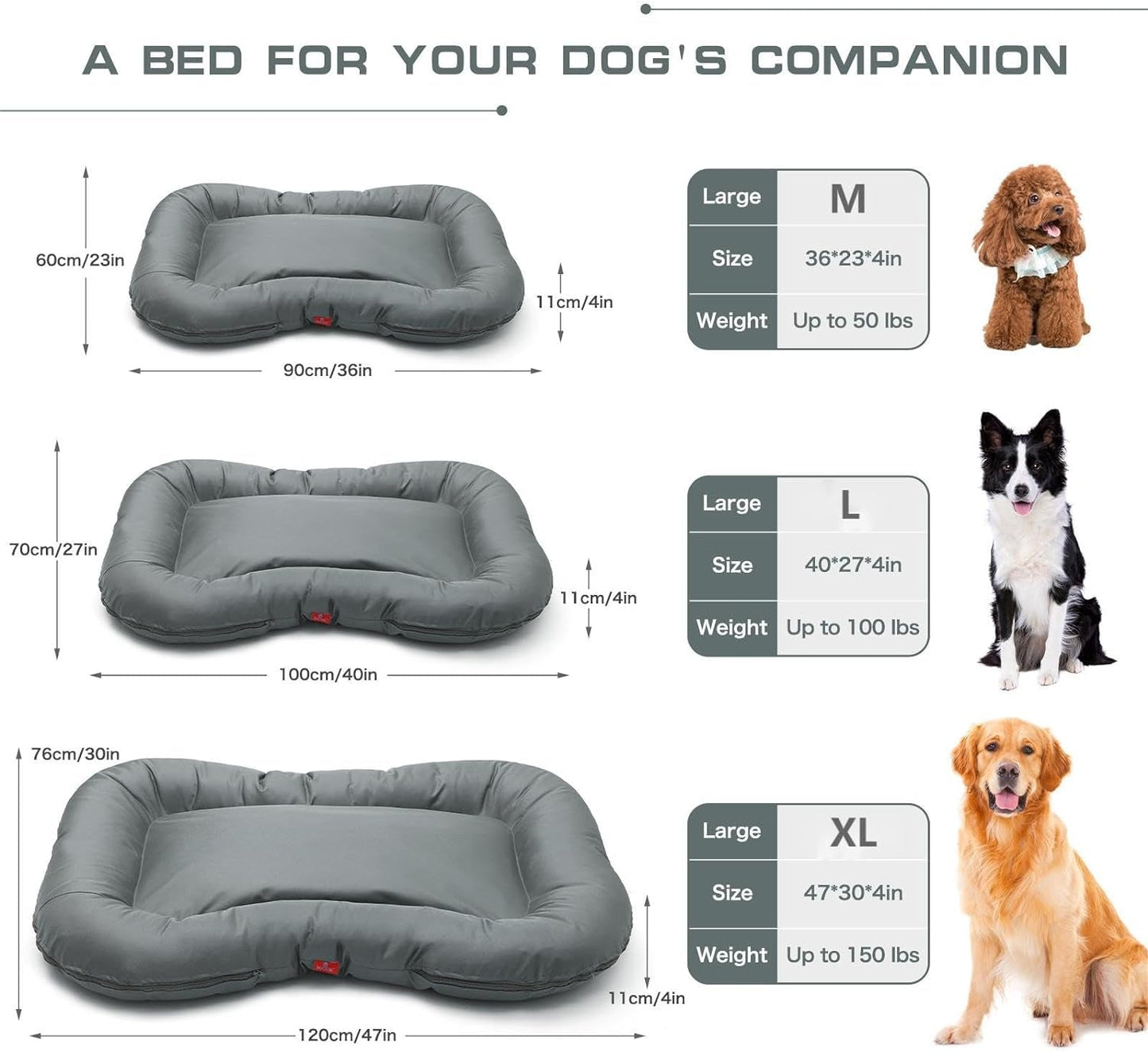 Dog Bed, Dog Crate Mat, Pet Bed Mat for Lage Dog, Non-Slip, Washable, Warm and Soft PP Motton Pet Mat for Indoor, Crate, Travel (Large)