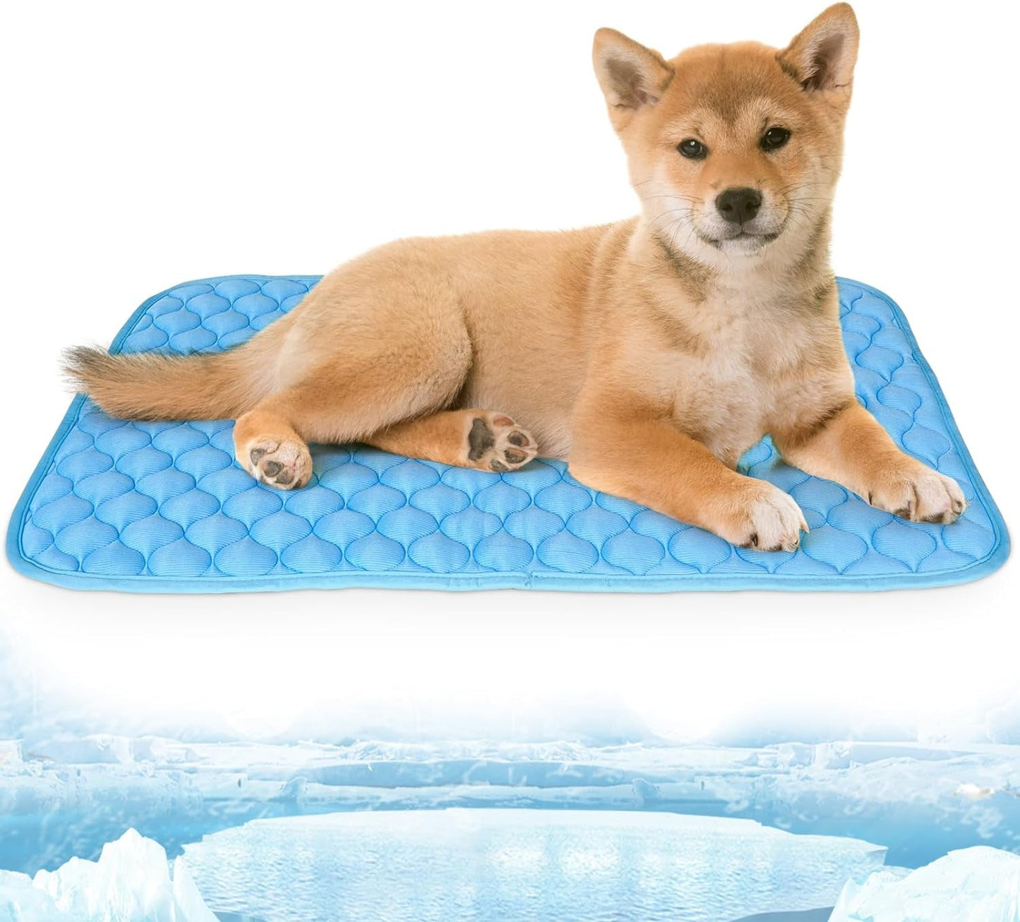 Dog Cooling Mat for Dogs Non-Toxic Self Cooling Pad & Easy Clean in Hot Summer Large 39X27In