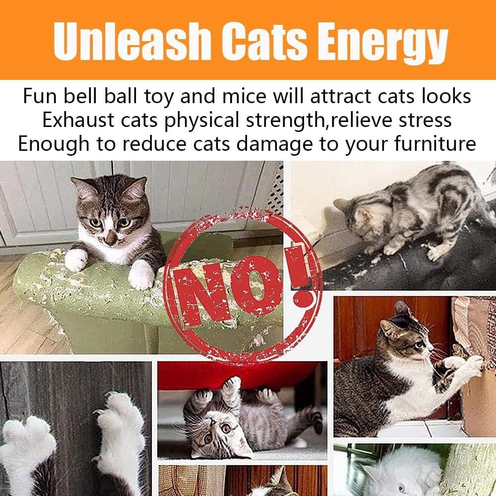 21 Pcs Cat Toys for Indoor Cats Collapsible Cat Tunnel Interactive Feather Teaser Wand Ball Toy for Kitten Cats