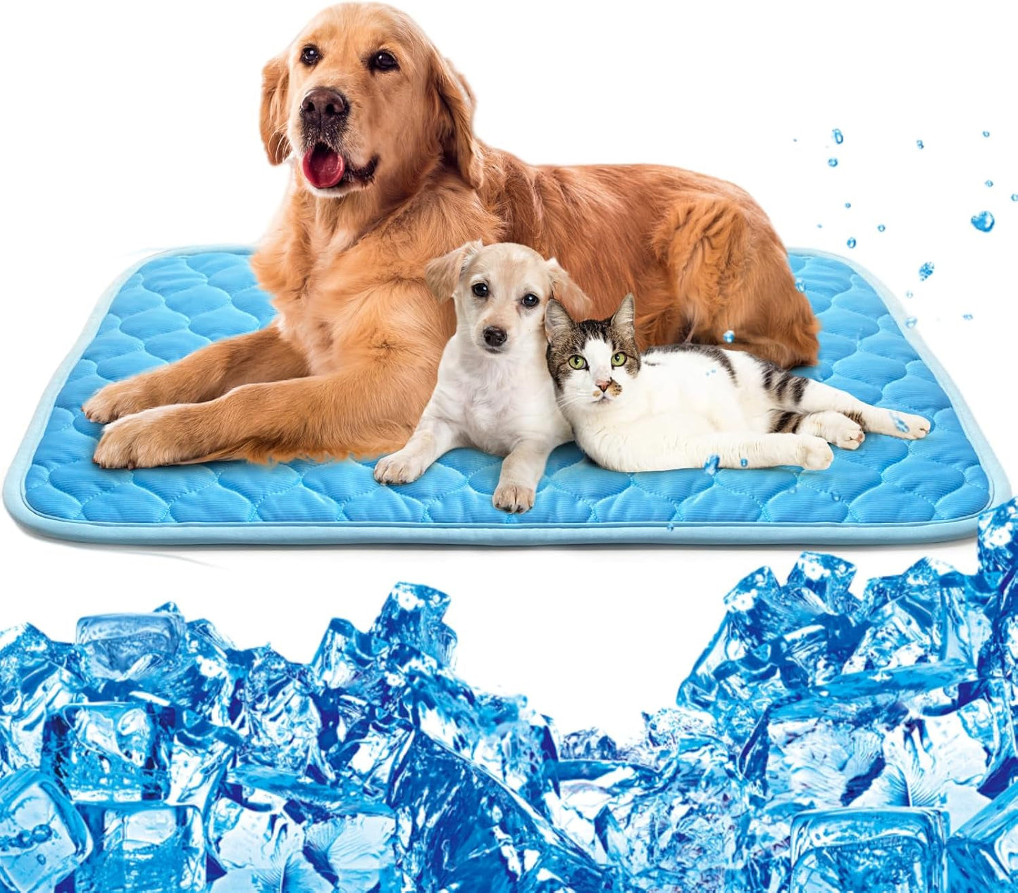 MARUNDA Dog Cooling Mat, Breathable Washable Cooling Pad for Dog, Portable Pet Cooling Mat for Outdoor, Provide Comfortable and Cooling Mat in Summer.