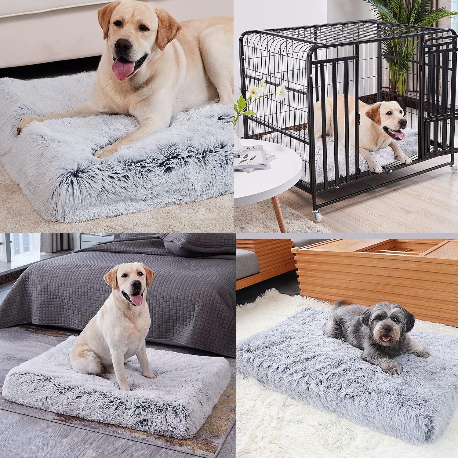 Dog Bed Large Memory Foam Dog Bed Comfortably Orthopaedic Dog Beds Detachable and Washable Pet Dog Bed Dog Mat Cage Dog Box Mat 39-24-4In