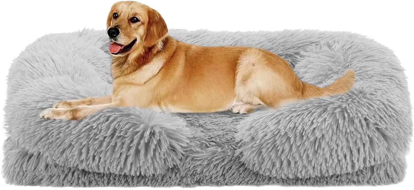 Large Dog Bed, Orthopedic Pet Bed Dog Bed for Medium Large Dogs, Anti-Slip Bottom and Egg-Crate Foam with Washable Removable Cover