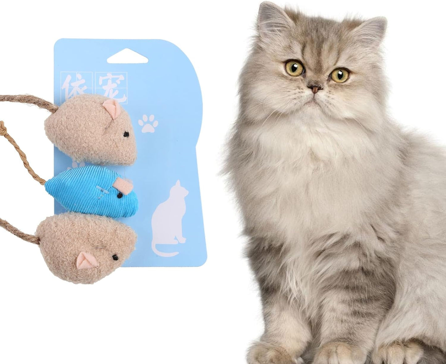 3Pcs for Toys for Mouse Toy Interactive for Toy for Indoor Cats Kitten for Play & Chew Pet Toys With