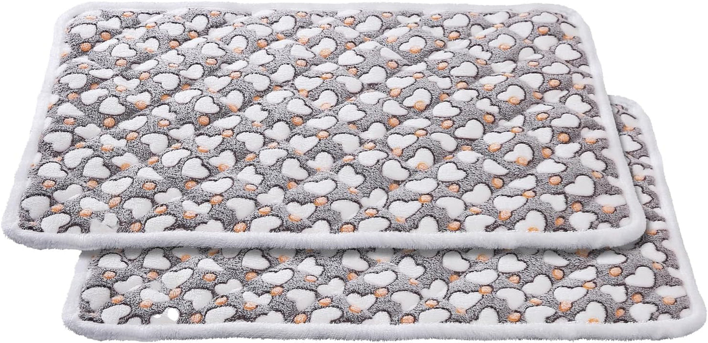 Dog Crate Mats, Soft Reversible Dog Bed Mat, Cat Mat - 24X16 Inch, Short Plush Pet Mat Crate Mat for Small Dogs, 0.6-Inch Thick Thin Dog Mat, Machine Washable Ideal for 24-Inch Dog Crates