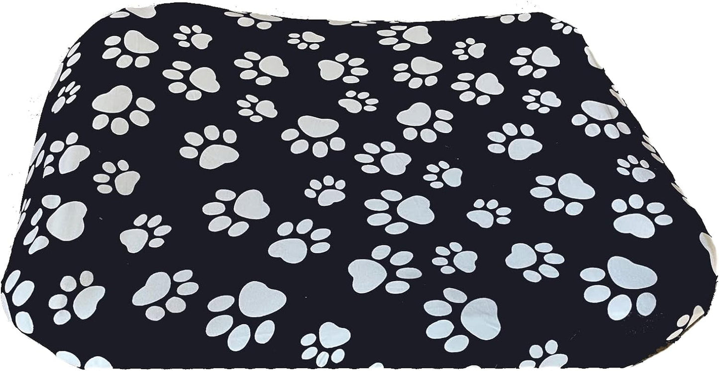 DUKE&LEFTY Furever Dogbed Slipcover-Stretchy, Soft Pet Bed Cover-Universal-Easy to Remove (Zipper Free) -Black/Large