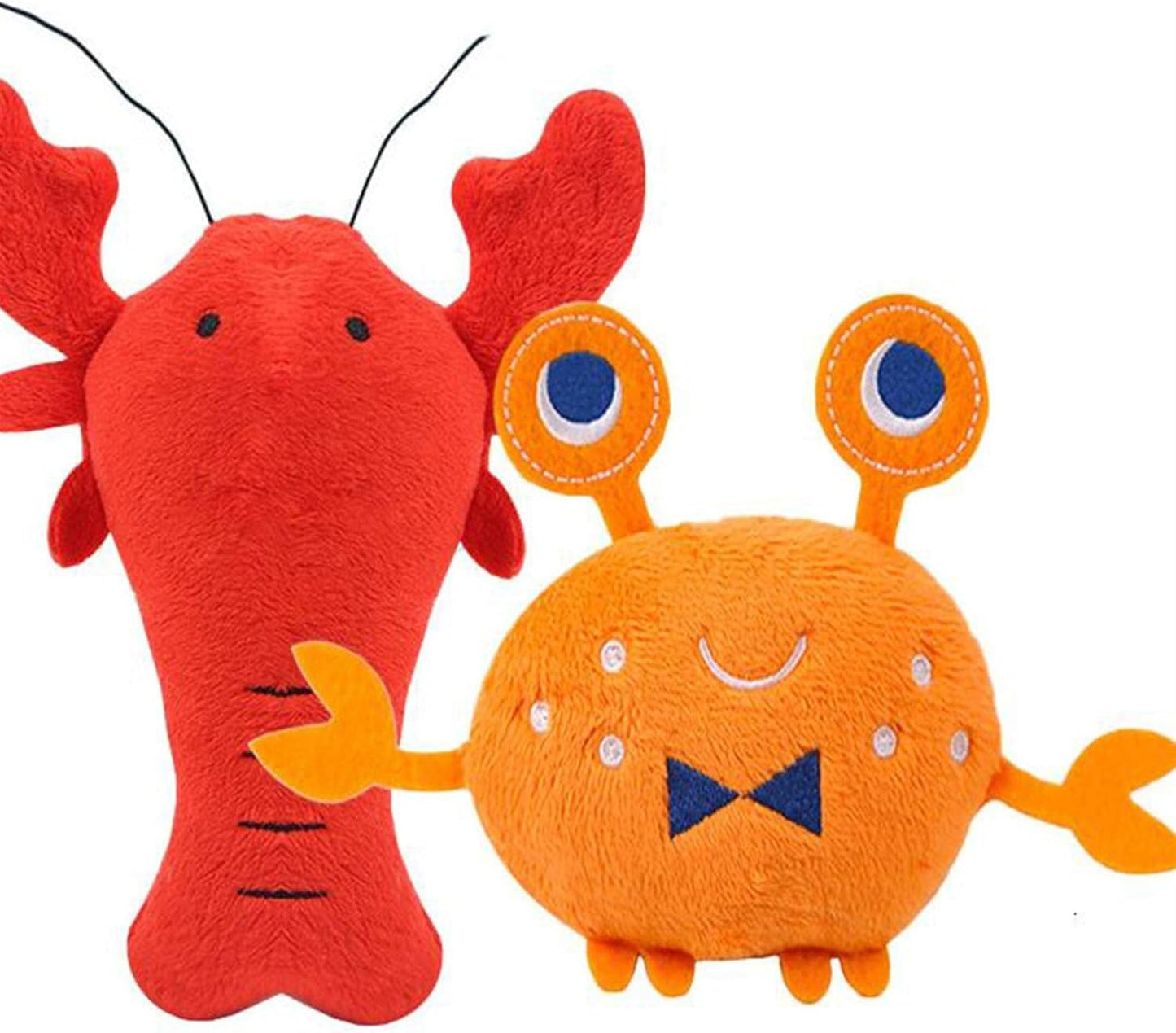 1PC Soft Plush Dog Toy Cartoon Lobster Crab Dog Squeaker Toy Interactive Puppy Toy for Small Dogs