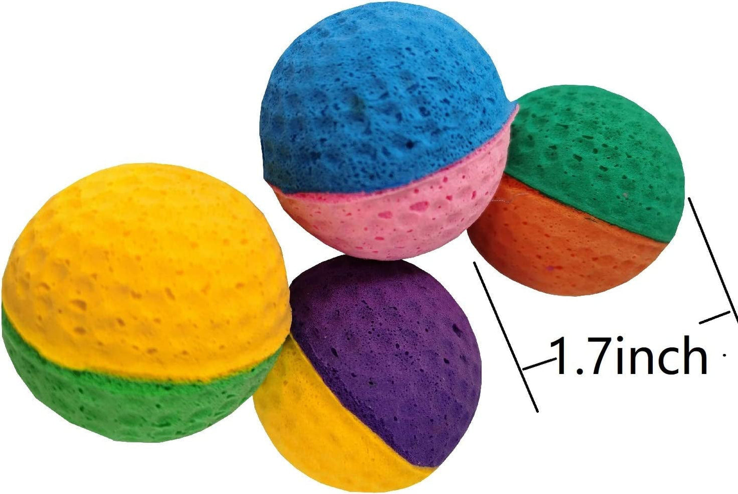 12 Pack Pet Ball Foam Sponge Ball Cat Toy Soft Bouncy Noise Free (12Pcs Pet Ball Foam Sponge Ball)