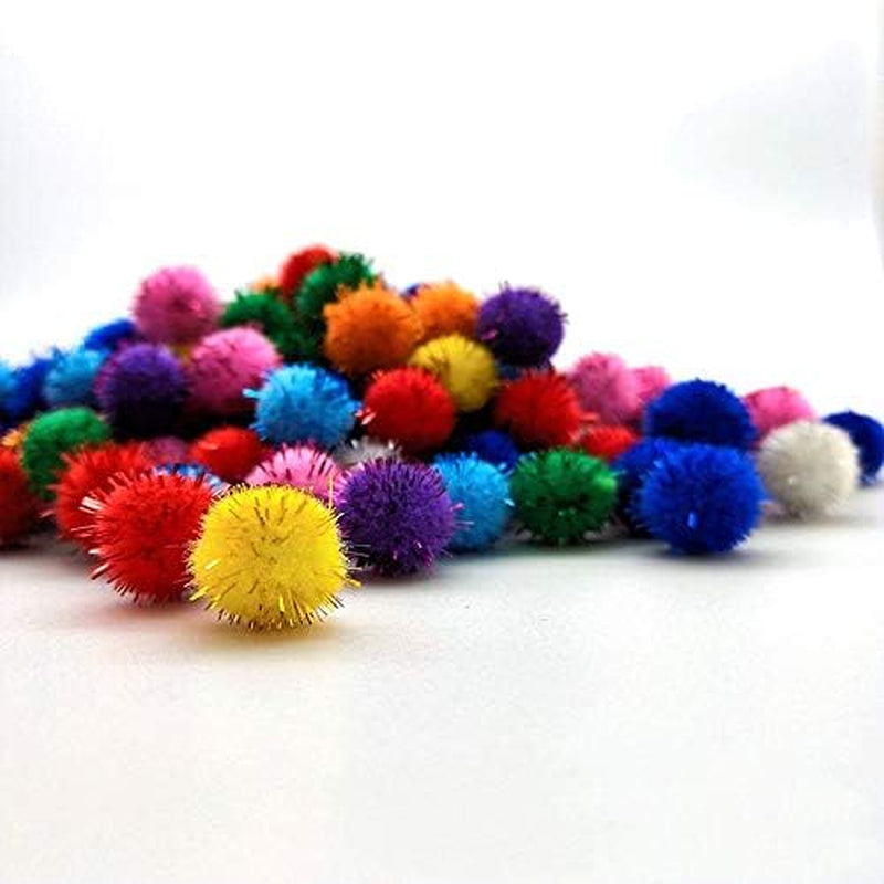 1.5" Sparkle Balls My Cat'S Favorite Toy Pom Pom Balls - 50 Pack