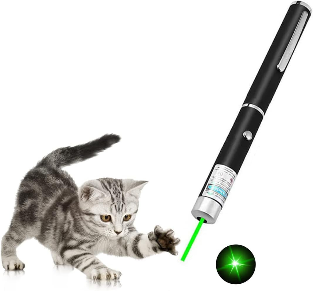 3Pcs Cats Toys Lazer Pointer USB Rechargeable Green Red Blue Light Lazer Presentation Remotes for Indoor Classroom Interactive Teaching (Mixed Color, USB 3 Pack)