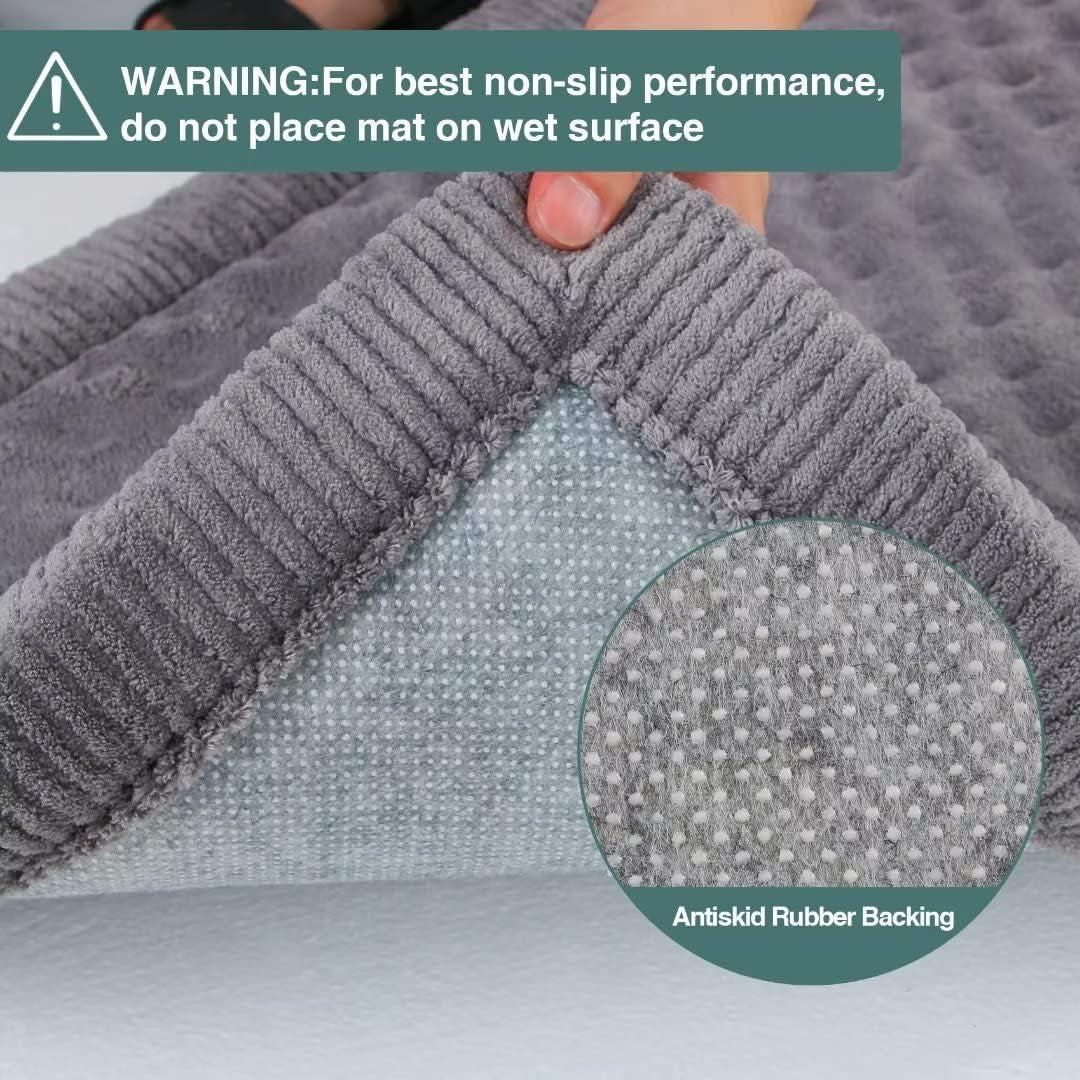 Dog Crate Pad 30X19 Inch Gray Memory Foam Dog Bed Mat for Small Medium Dog Grey Washable Puppy Sleeping Bed anti Slip