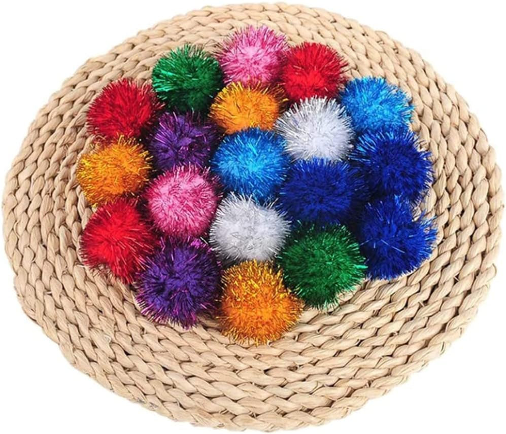 36 PCS Cat Crinkle Balls Toy and Cat Spring Toy, 12 Pcs Mylar Crinkle Ball, 12 Pcs Cat Spiral Spring, 12Pcs Sparkle Balls Tinsel Poms, for Cats Kittens Playing Interacting