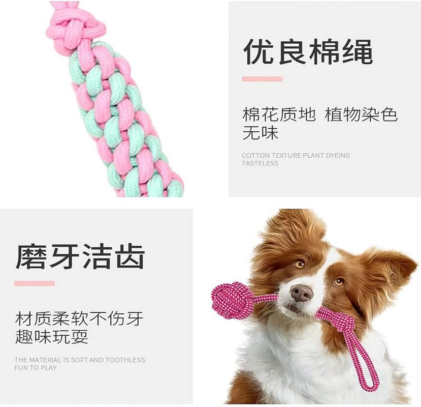 Knot Chewing Sound Dog Toys, Blue, Regular Size 5.61 Ounces