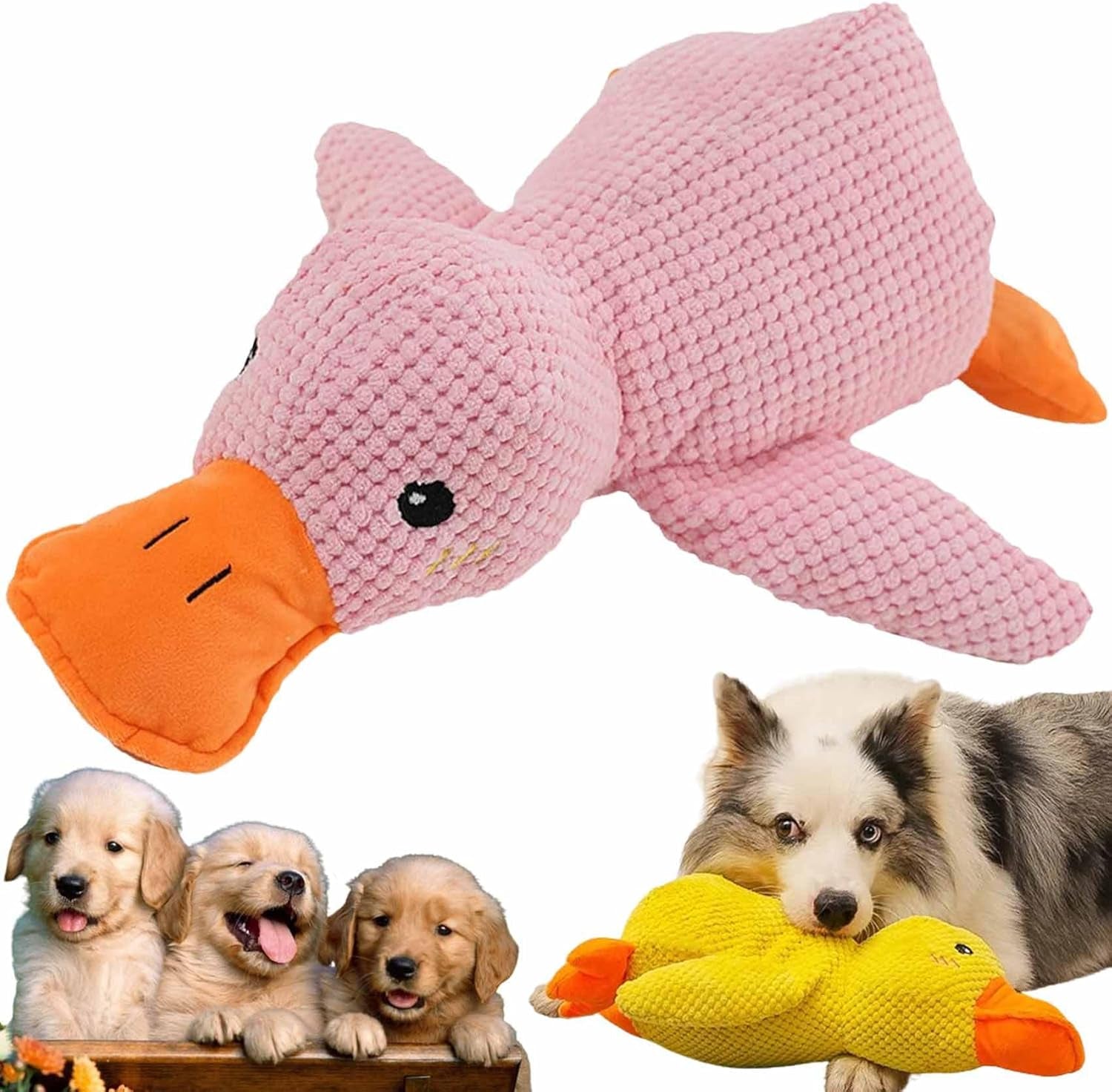 2024 the Mellow Dog,Calming Duck Dog Toy,The Mellow Dog Calming Pillow,The Mellow Dog Duck,Mellow Dog Calming Duck (Yellow)