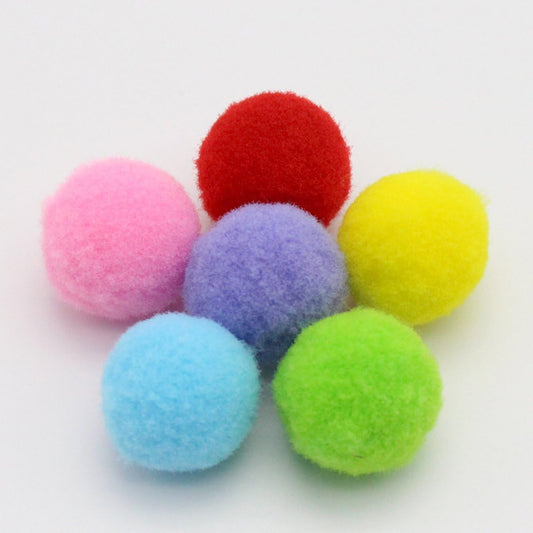 160PCS 3.5CM Cat Toys Assorted Soft Toy Balls Pompon Balls for Cat Kitten Toys(Mix Color)