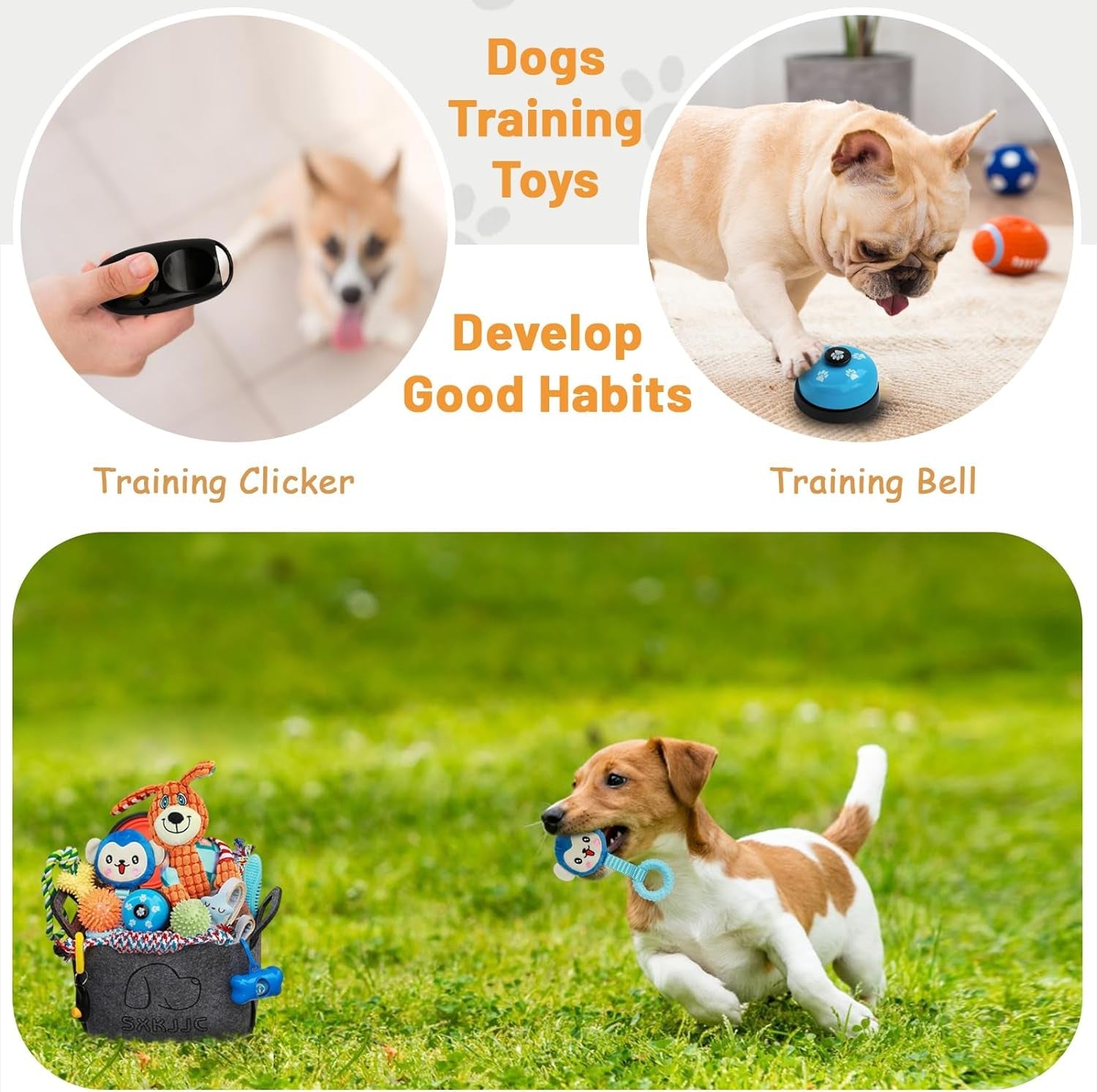 20PCS Puppy Teething Toys, Dog Squeaky Toys, Rope Toys, Interactive Dog Toys to Keep Them Busy, Chew Toys for Puppies, Pet Toys for Small Dogs, Dog Toy Basket Full of Fun