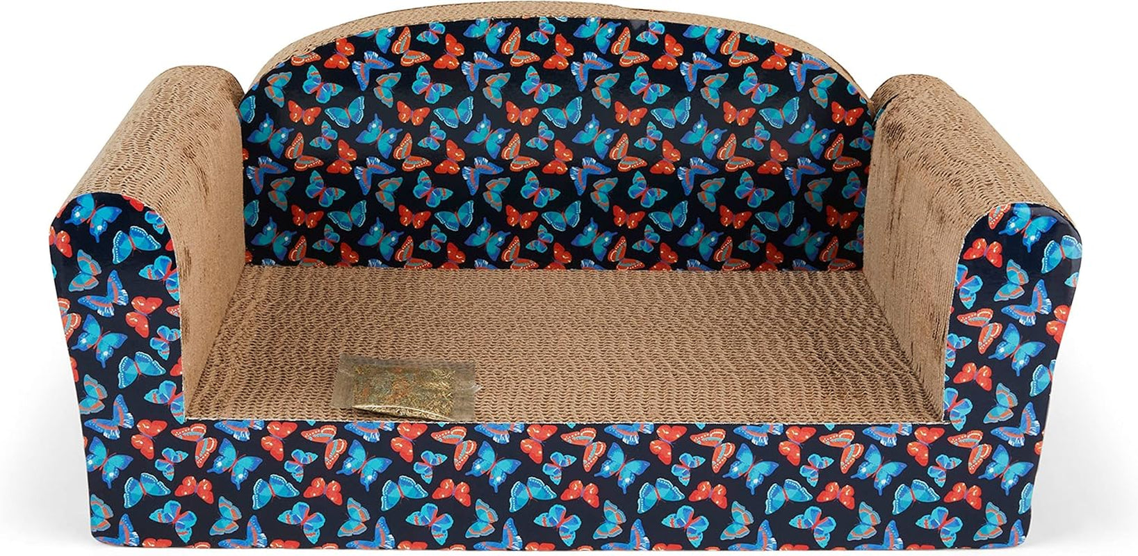 Everyyay Assorted Scratchin' the Surface Cardboard Couch Cat Scratcher, 19.75" L X 11" W X 9" H