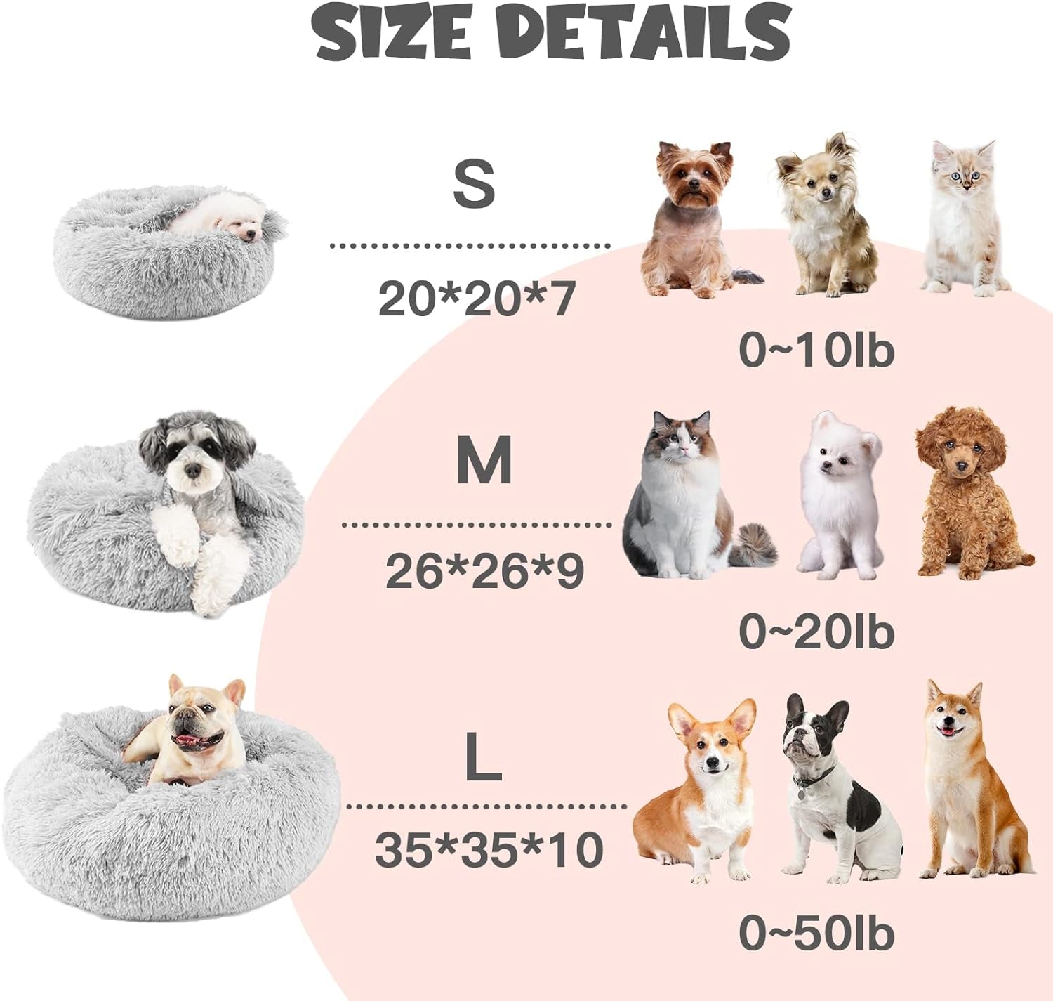 Dog Beds for Small Medium Dogs, Donut Dog Bed with Blanket Attached, Calming Dog Bed Washable (20"/26"/35")…