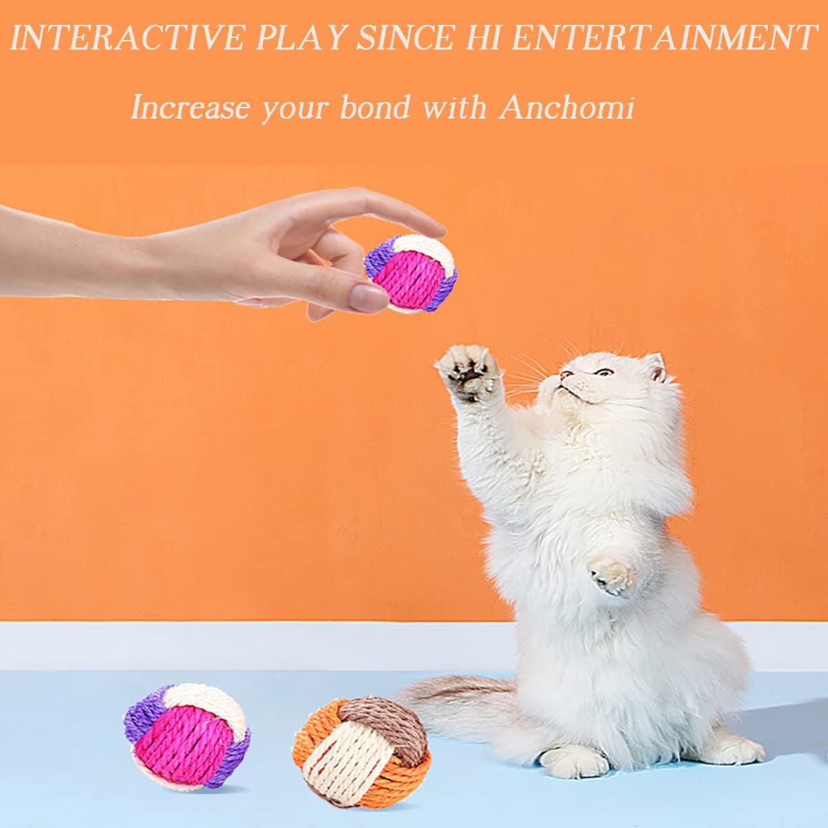 3Pcs Cat Braided Sword Balls/Toy Pet Scratching Balls/Animal Interactive Toy Balls/Interactive Cat Rolling Balls(Random Color)