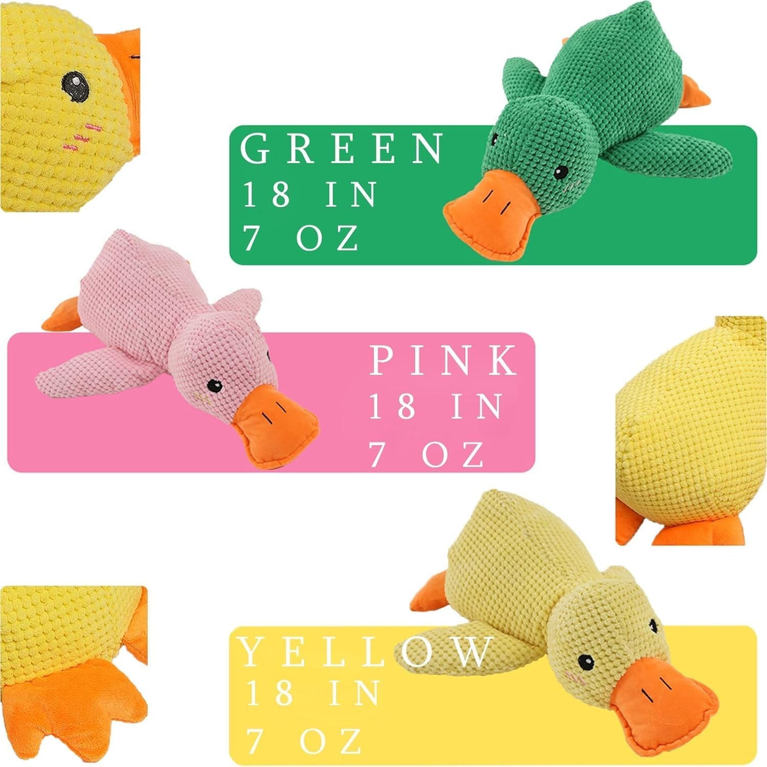 2024 the Mellow Dog,Calming Duck Dog Toy,The Mellow Dog Calming Pillow,The Mellow Dog Duck,Mellow Dog Calming Duck (Yellow)