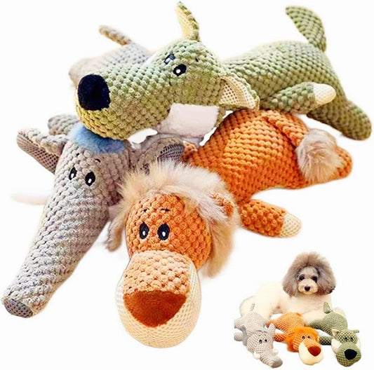 2024 New Robust Animal Designed for Heavy Chewers-【Large Size】-Indestructible Robust Dogs Toys, Durable Squeaky Dog Toys for Heavy Chewers, Plush Dog Toy, Interactive Dog Toys for Boredom (G-3PCS)