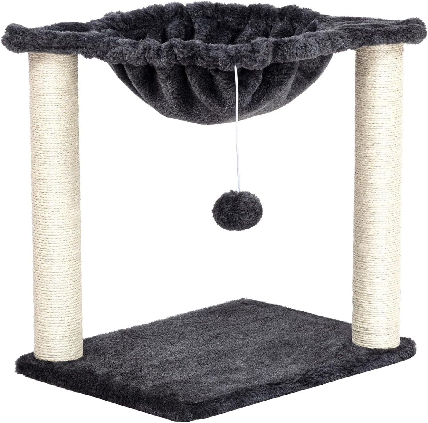 HOOBRO Cat Tree, Small Kittens Tower, 15.7 X 11.8 X 16.5 Inches, Hammock with Sisal Scratching Posts, Pet House Furniture, Light Gray LG08CT03