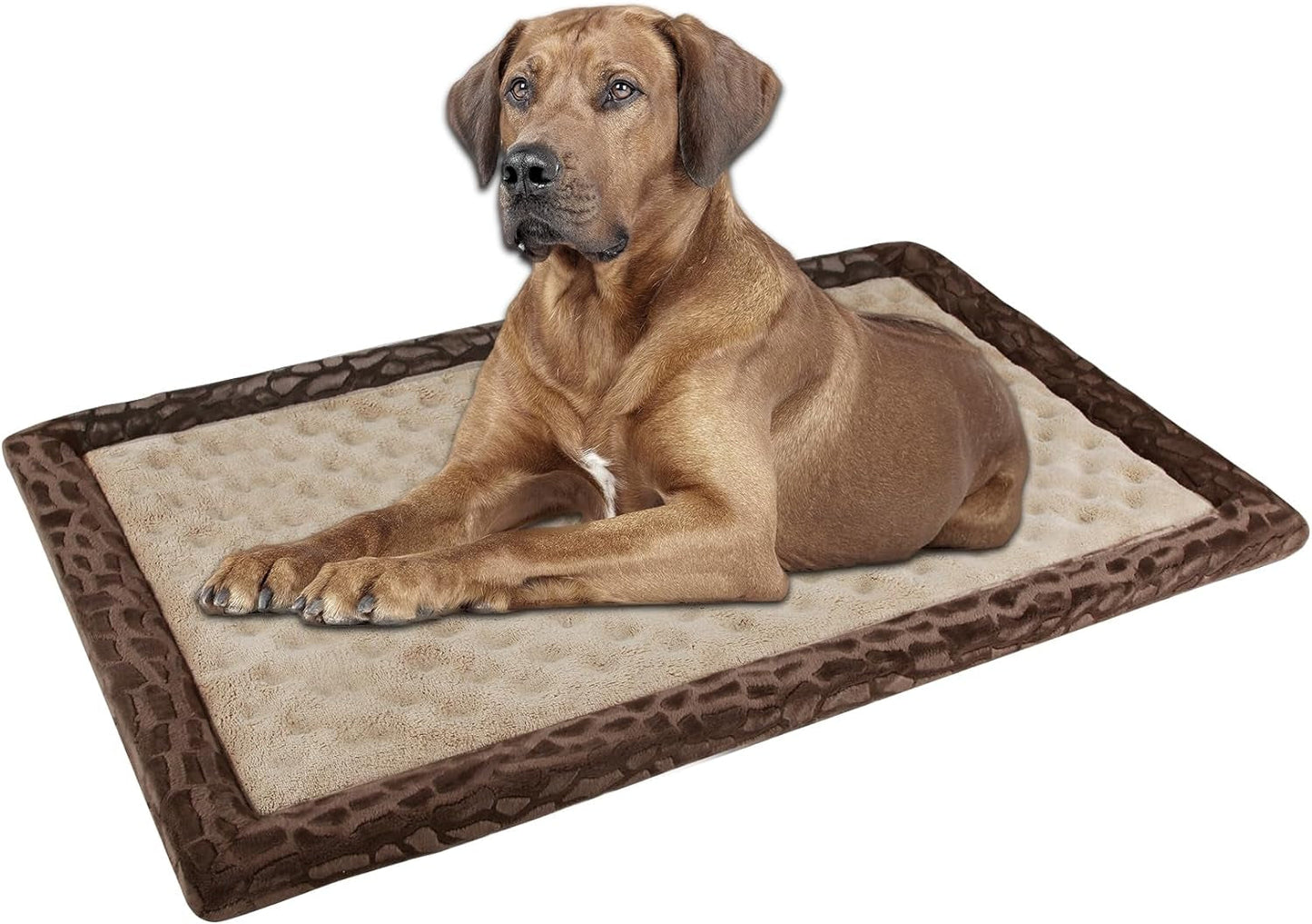 Dog Crate Pad 30X19 Inch Gray Memory Foam Dog Bed Mat for Small Medium Dog Grey Washable Puppy Sleeping Bed anti Slip