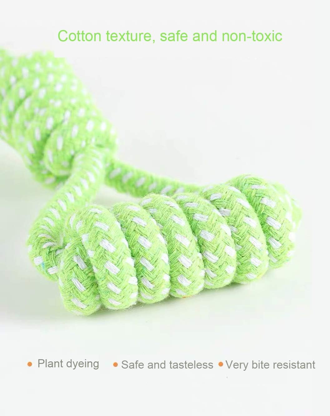 Knotted Woven Pet Dog Toy，Eco-Friendly Cotton Rope Toys, Bite-Resistant Rope Knot Dog Toy，Medium/Small Dogs Toy，Not Suitable for Dogs with Strong Aggressive Chewing