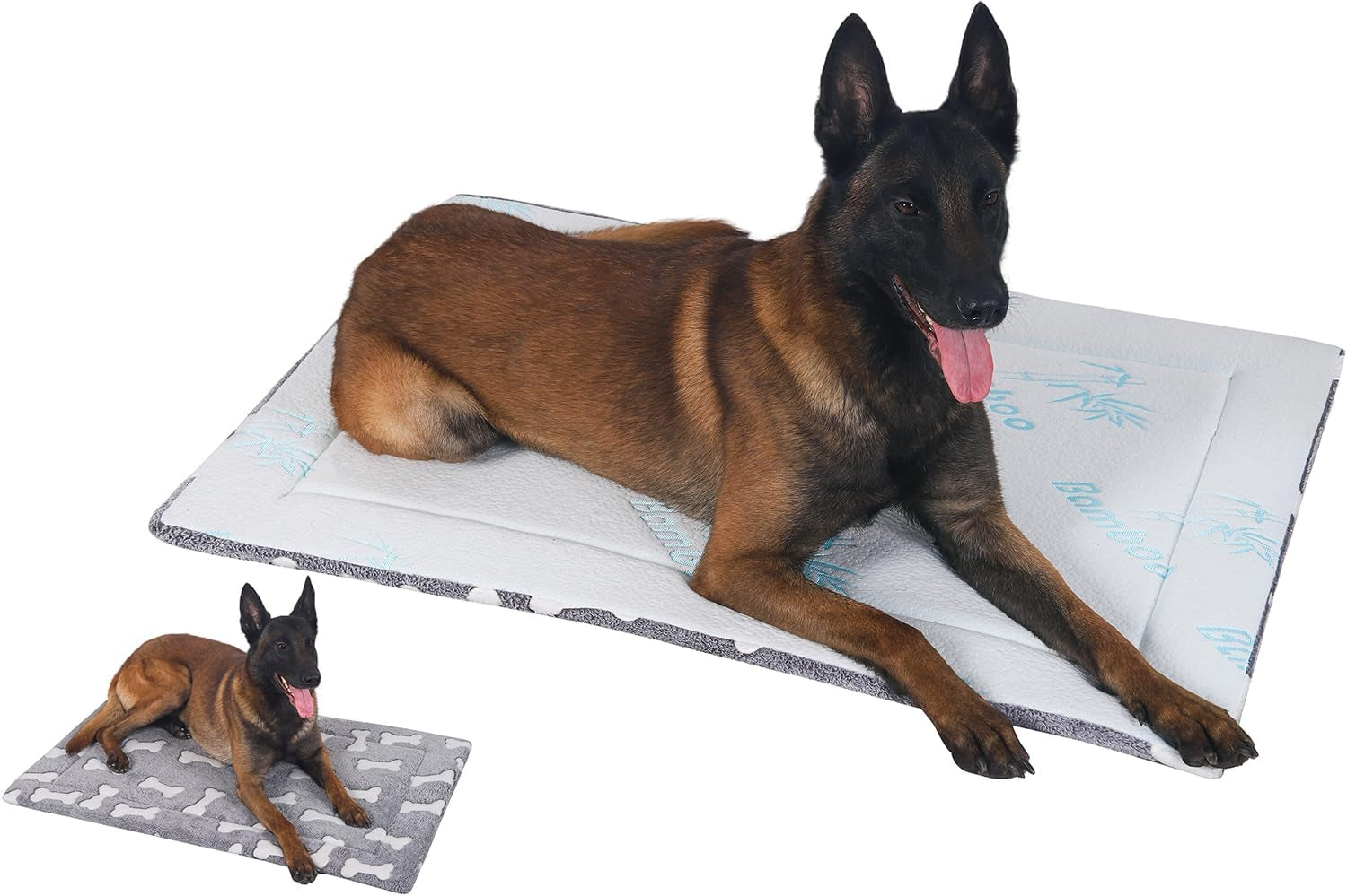 CBBPET Dog Crate Mat Reversible Cool and Warm, Stylish Dog Bed for Crate with Waterproof Inner Linings and Removable Machine Washable Cover­