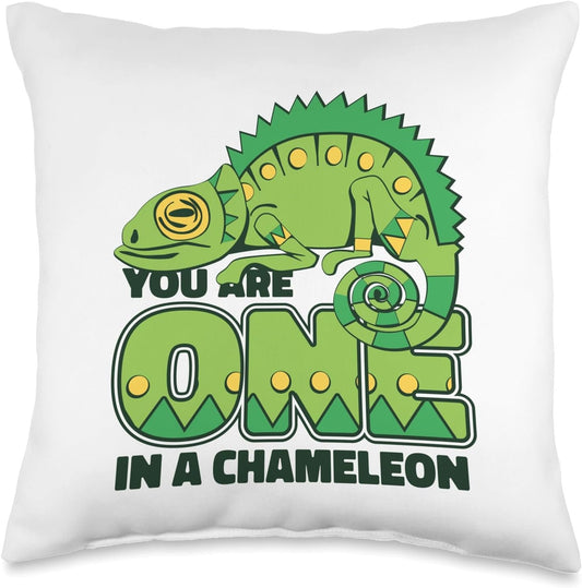 You Are One Panther Veiled Lover Chameleon Throw Pillow, 16X16, Multicolor