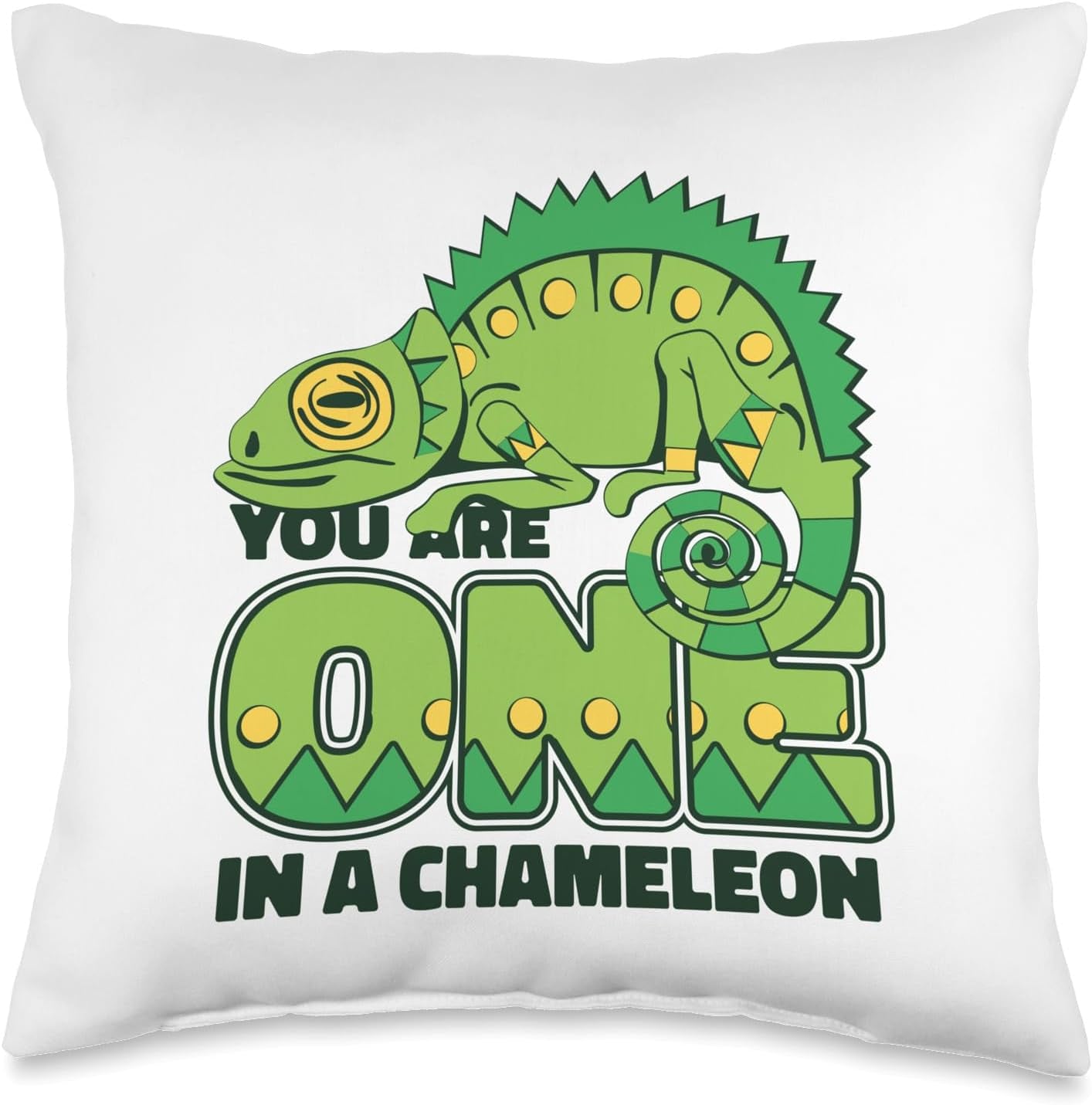 You Are One Panther Veiled Lover Chameleon Throw Pillow, 16X16, Multicolor