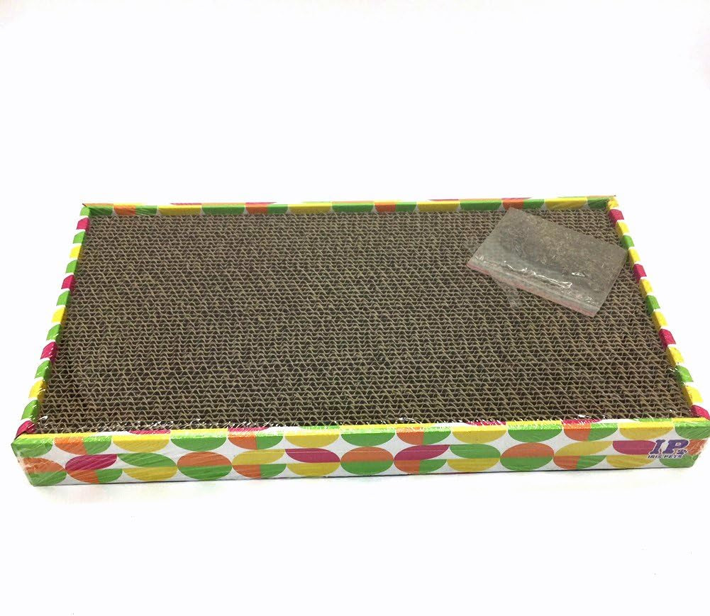 Irispets Cat Scratcher Cardboard, Cat Wide Scratching Pad, Cat Scratcher Toys, Catnip Included, 3 Pack Scratcher Cardboard