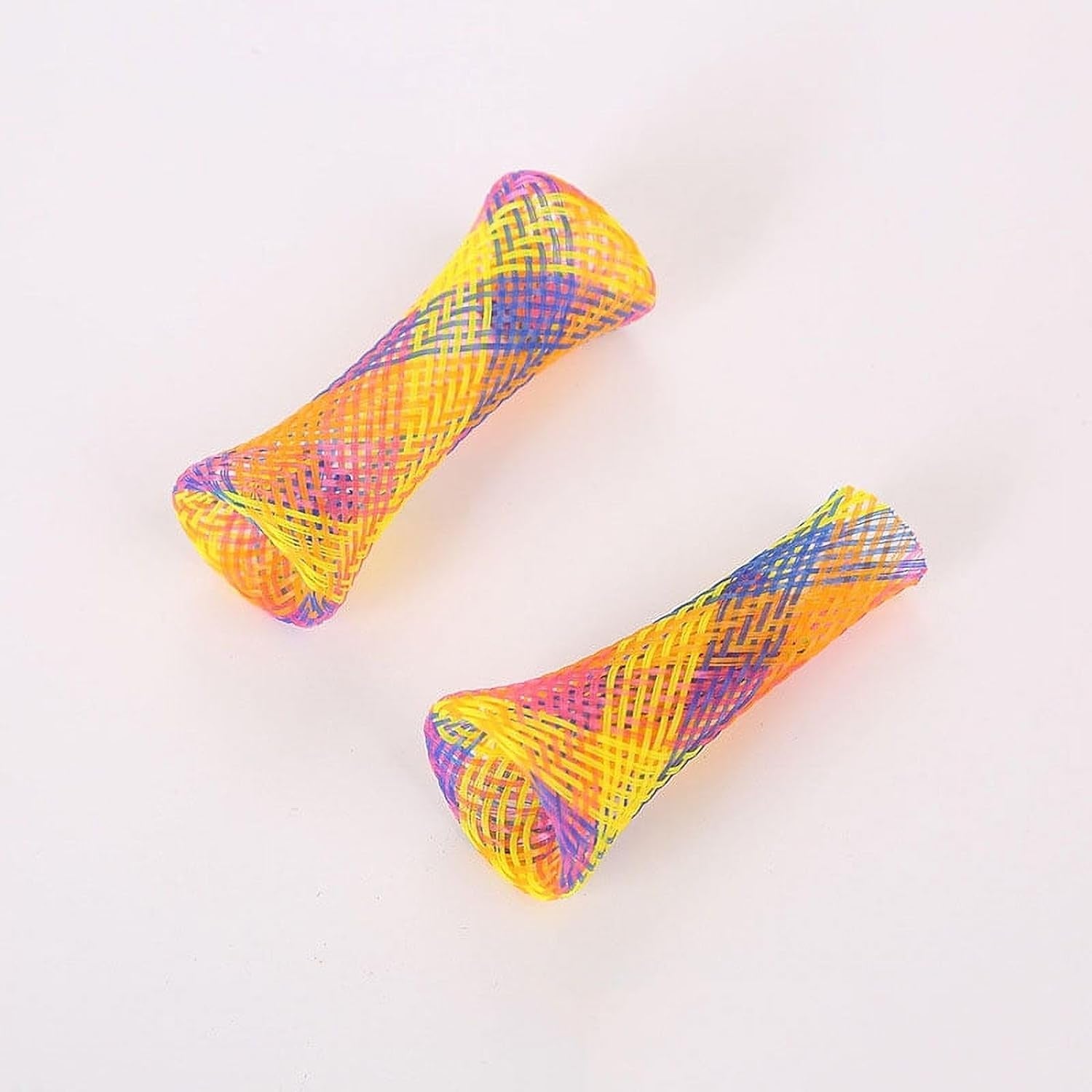 10Pcs Cat Tube Toy, 5.1Inch Nylon Mesh Telescopic Folding Plastic Cat Spring Toy, Stylish Multi-Colored Cat Chew Toy, Interactive Cat Toys for Indoor Cats to Chase, Bite, and Pounce Catnip Toys