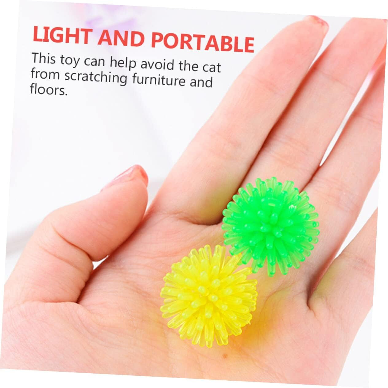 10Pcs Cat Prickly Ball Toy Ball Teething for Puppies Catnip for Cats Pet Scratch Cat with Catnip Cat Catnip Sticks Pet Molar Chew Toy Kitten Plastic Cat Ball